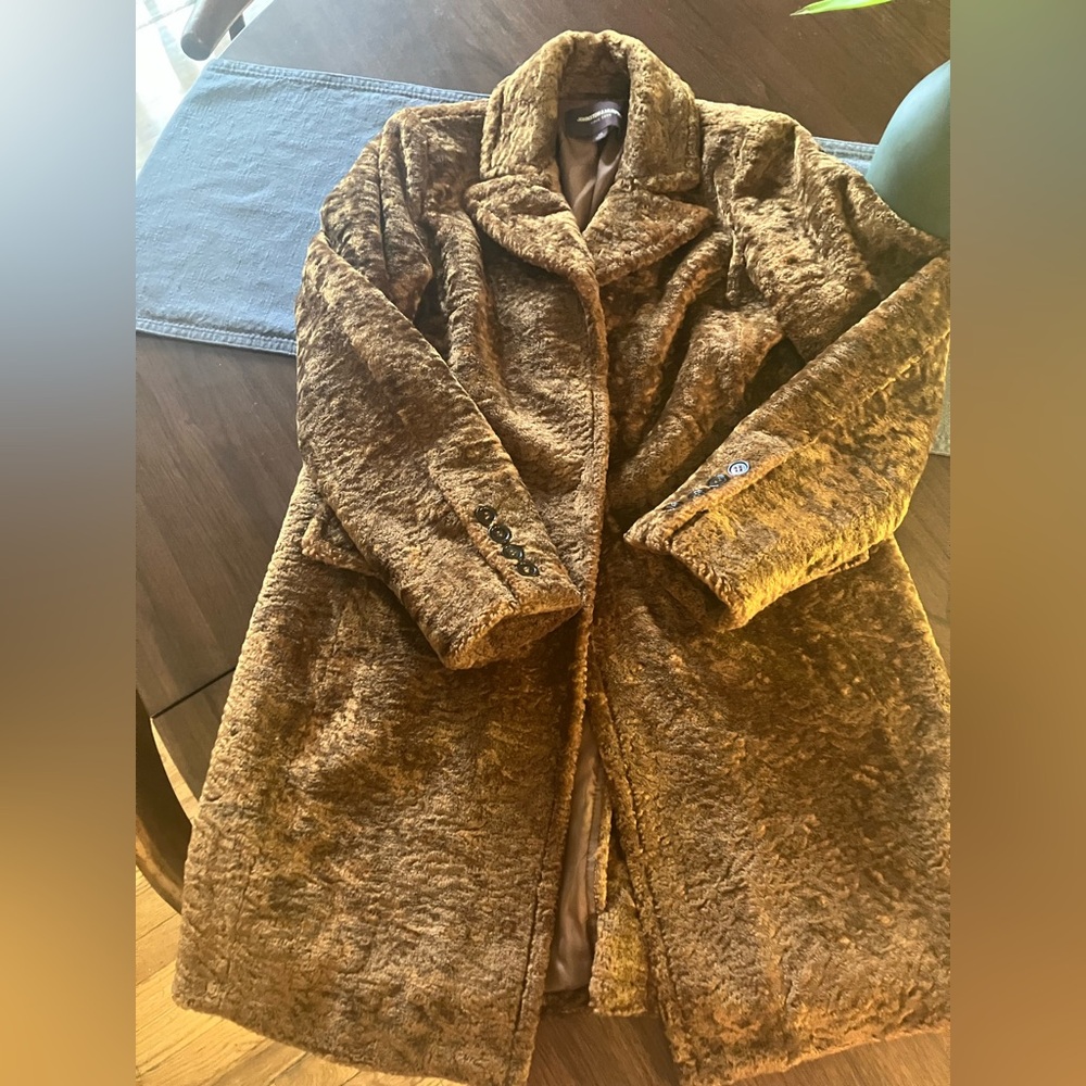 Vintage-style Brown Velvet Coat